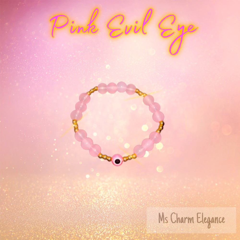 Pink Evil Eye Bracelet